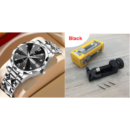 Reloj de Acero Tungsteno Resistente al Agua con Doble Calendario - Image 43