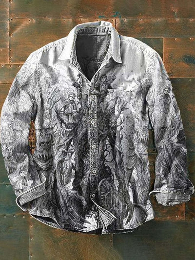 Camisa Retro de Manga Larga para Hombre - Image 27