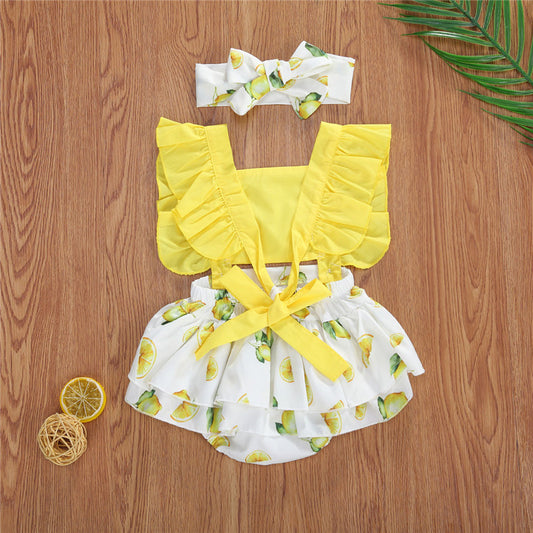 Vestido Infantil Estampado Limón - Diseño Fresco para el Verano