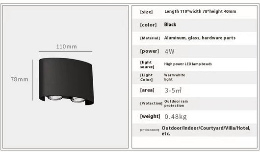 Lámpara Exterior Doble Cabezal Impermeable para Balcón, Jardín y Terraza - Image 11