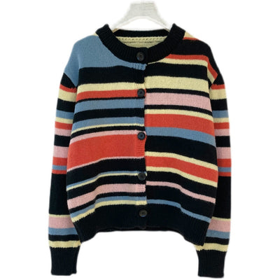 Cardigan Holgado Estilo Universitario para Mujer - Image 78