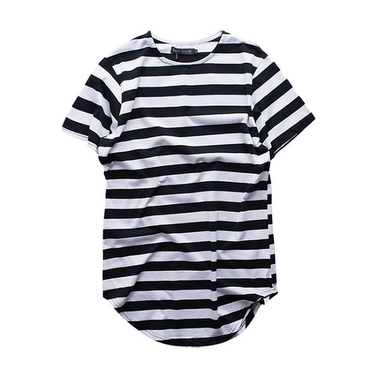 Playera Unisex de Rayas Cuello Redondo Largo - Estilo Mar y Alma - Image 2