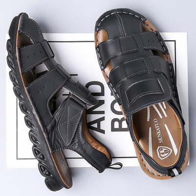 Sandalias de Cuero para Hombre con Suela Suave Antideslizante - Image 6