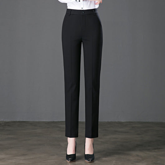 Pantalones Rectos Holgados Cintura Alta Elásticos para Otoño - Image 12