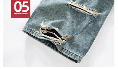 Pantalones Vaqueros Doble Capa con Flecos para Hombre y Mujer - Image 7