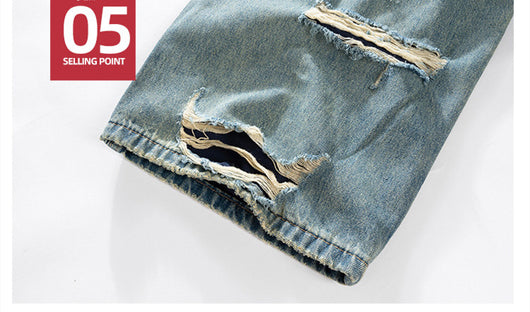 Pantalones Vaqueros Doble Capa con Flecos para Hombre y Mujer - Image 7