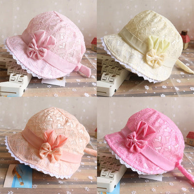 Gorro Tipo Cubo para Bebé Niña con Encaje y Malla - Image 11