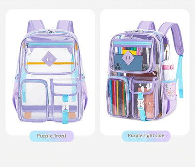 Mochila Escolar Transparente Impermeable para Primaria y Secundaria - Image 13