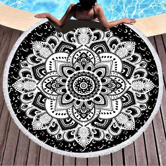 Toalla de Playa Redonda Estampada para Verano - Image 18