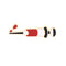 European And American Medical Syringe Syringe Brooch Rojo