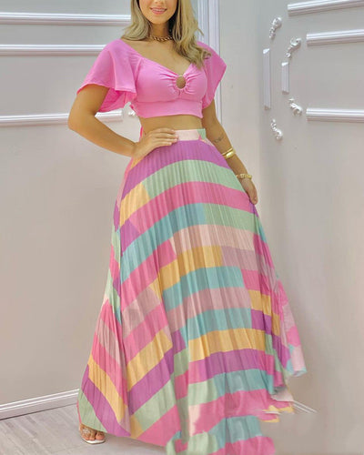 Traje de Pantalón Colorido para Mujer - Colección Verano - Image 3