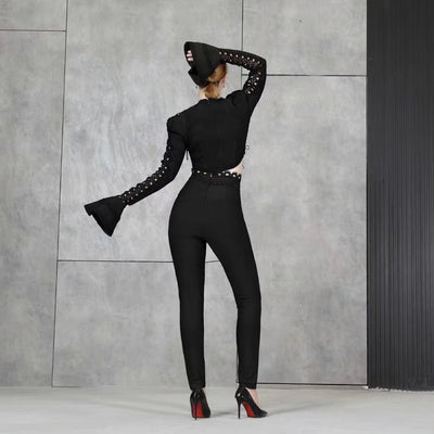 Blusa Ajustada Manga Larga con Detalle de Trompeta y Abertura - Image 9