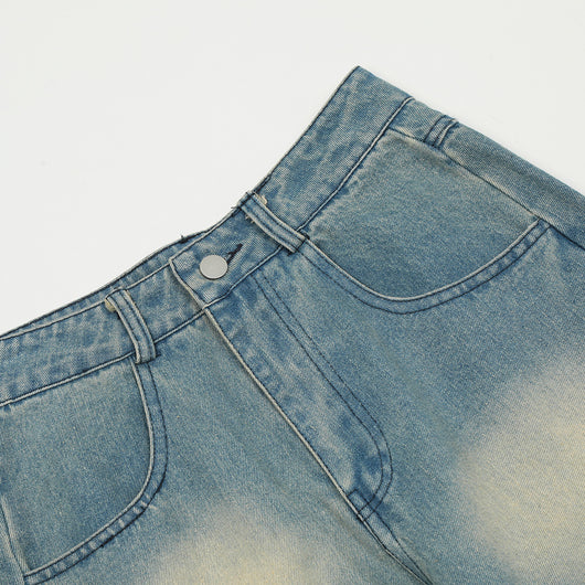 Jeans Rotos con Parches Bordados y Letras - Image 3