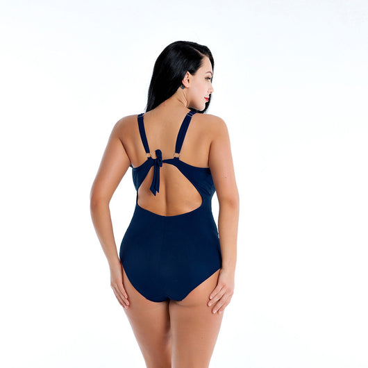 Traje de Baño Enterizo Cintura Alta Talla Grande - Image 8