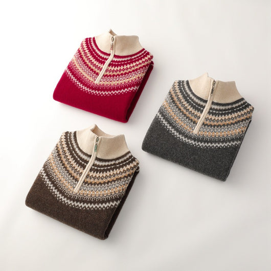 Suéter Grueso de Cuello Alto para Otoño e Invierno
