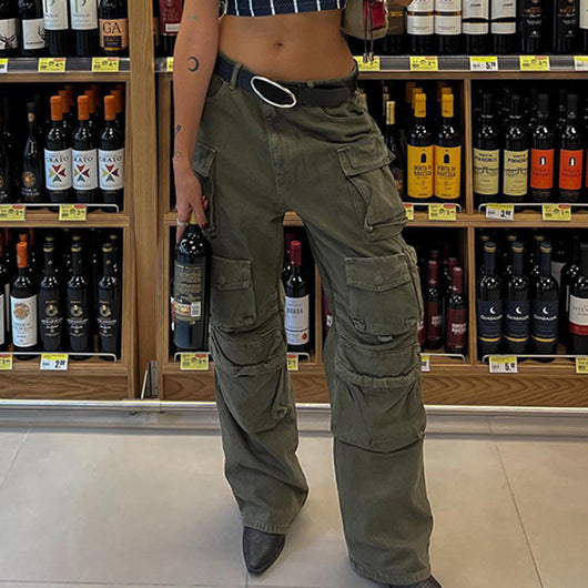 Jeans Rectos para Mujer con Múltiples Bolsillos y Diseño Versátil - Image 5