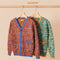 Cardigan Tejido Infantil con Estampa Floral - Abrigo Suéter para Niñas y Niños