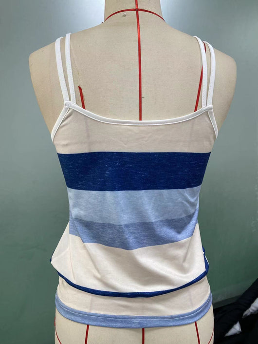 Blusa de Rayas con Tirantes - Estilo Vacacional - Image 16