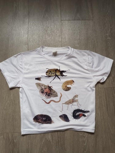 Blusa Casual con Estampado de Insectos y Escote Descubierto - Image 11