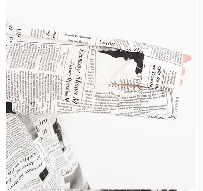 Camisa Suelta Estampado Periódico Largo - Image 12