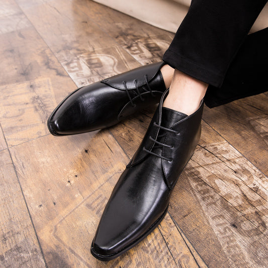 Zapatos de Cuero Británicos Punta Aguda para Hombre - Image 2