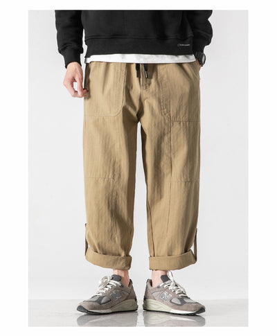 Pantalones Casuales Holgados con Detalles de Patchwork para Hombre - Image 24