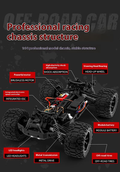 Auto Control Remoto 4x4 Todoterreno de Alta Velocidad con Ruedas Grandes - Image 39