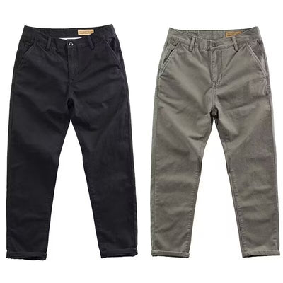 Pantalones Casuales Slim Elásticos de Alta Densidad para Hombre