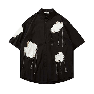 Camisa de Manga Corta con Cuello Fruncido para Hombre - Image 15