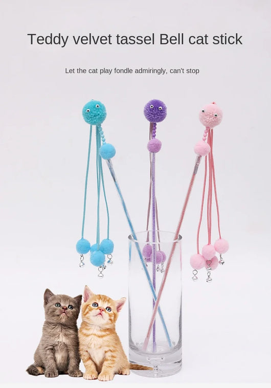 Juguete Interactivo para Gatos con Plumas - Varita de Juego Tassel Cat - Image 10