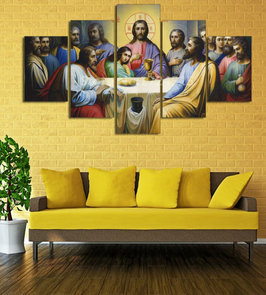 Cuadros Abstractos de Jesús con Caracteres Chinos para Comedor - Image 6