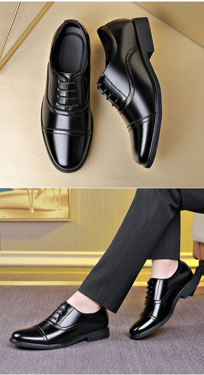 Zapatos de Cuero Formales Puntiagudos para Hombre - Estilo Ejecutivo Británico - Image 10