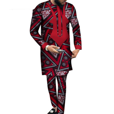 Conjunto Hombre Pantalón y Playera Estampado Batik Algodón - Image 3