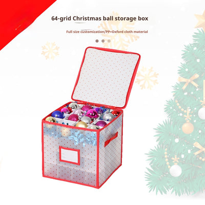 Caja Organizadora de Esferas Navideñas Rojo PVC
