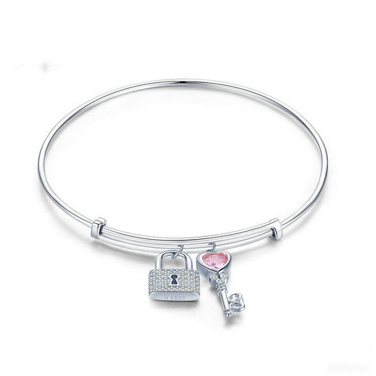 Pulsera de Candado del Amor Ajustable con Llave - Image 13