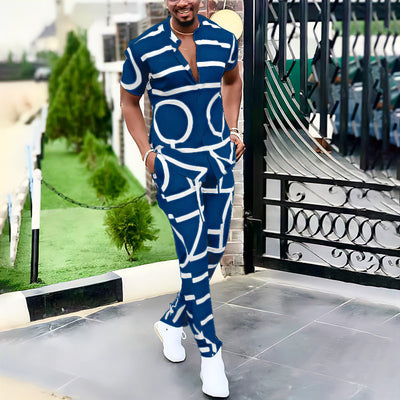 Pantalón Casual con Estampado para Hombre - Traje Versátil - Image 9