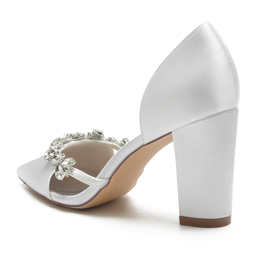 Zapatos de Tacón Cuadrado con Punta Afilada y Cristales Brillantes - Image 26