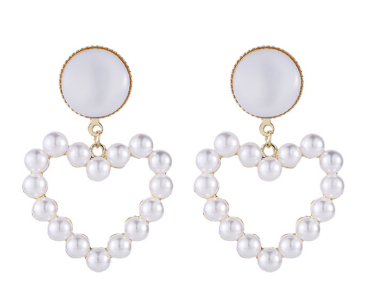 Aretes de Perla Colgante Elegante con Textura de Concha - Estilo Trendy Minimalista - Image 10