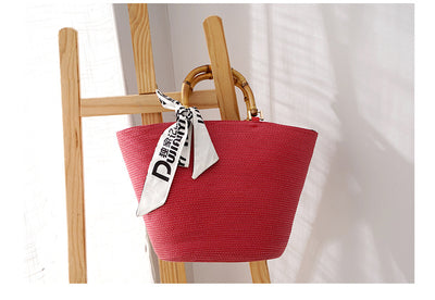 Bolso Tejido de Gran Capacidad con Diseño Artesanal en Paja - Image 9