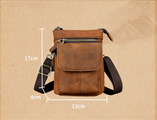 Bolso Bandolera Retro de Cuero - Cinturón Multifuncional Estilo Casual - Image 9