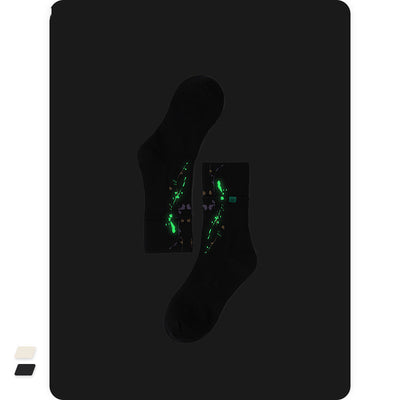 Calcetines Deportivos Luminosos de Doble Capa con Efecto Tinta - Image 4