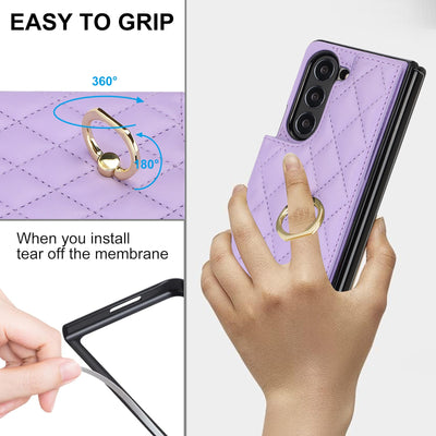Funda de Cuero con Doble Hebilla para ZFOLD56 y ZFOLD34 - Estilo Clásico - Image 18