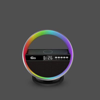 Lámpara Ambiental RGB con Cargador Inalámbrico y Altavoz Bluetooth - Image 5