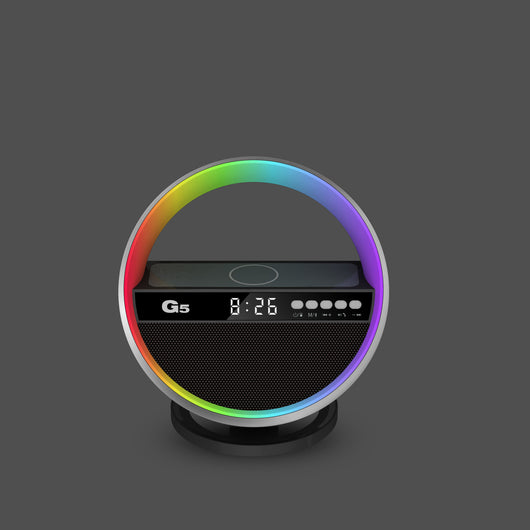 Lámpara Ambiental RGB con Cargador Inalámbrico y Altavoz Bluetooth - Image 5