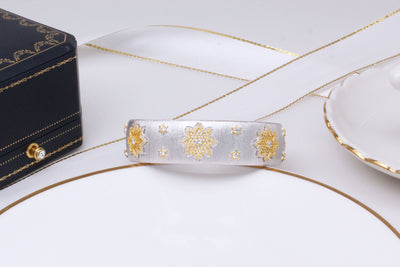 Pulsera Copo de Nieve Dividido en Plata 925 con Baño de Oro - Image 3