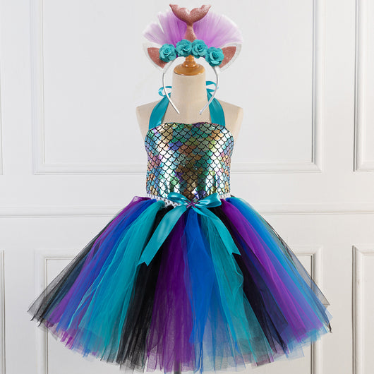 Vestido Infantil con Escamas de Pez - Diseño Elegante y Cómodo - Image 6