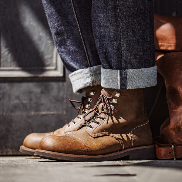 Botas de Trabajo Hombre Estilo Retro Americano Primavera