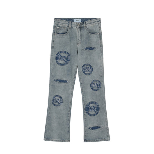 Jeans Hombre Rotos Deslavados con Bordado Artesanal - Image 10