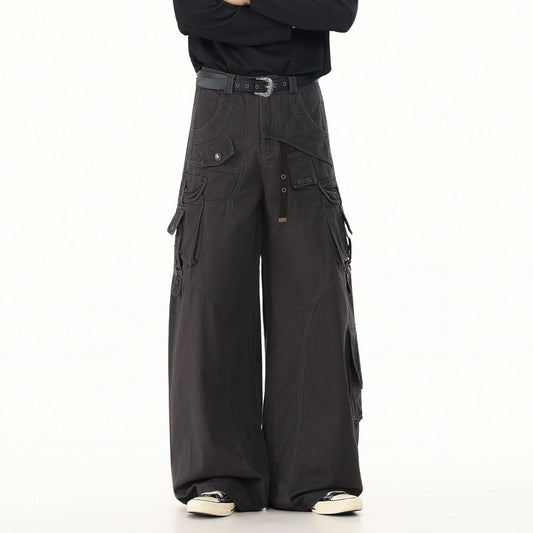 Pantalones Casuales Holgados Estilo Urbano con Bolsillos Múltiples - Image 2