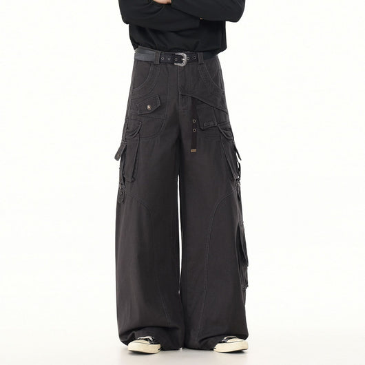 Pantalones Casuales Holgados Estilo Urbano con Bolsillos Múltiples - Image 2